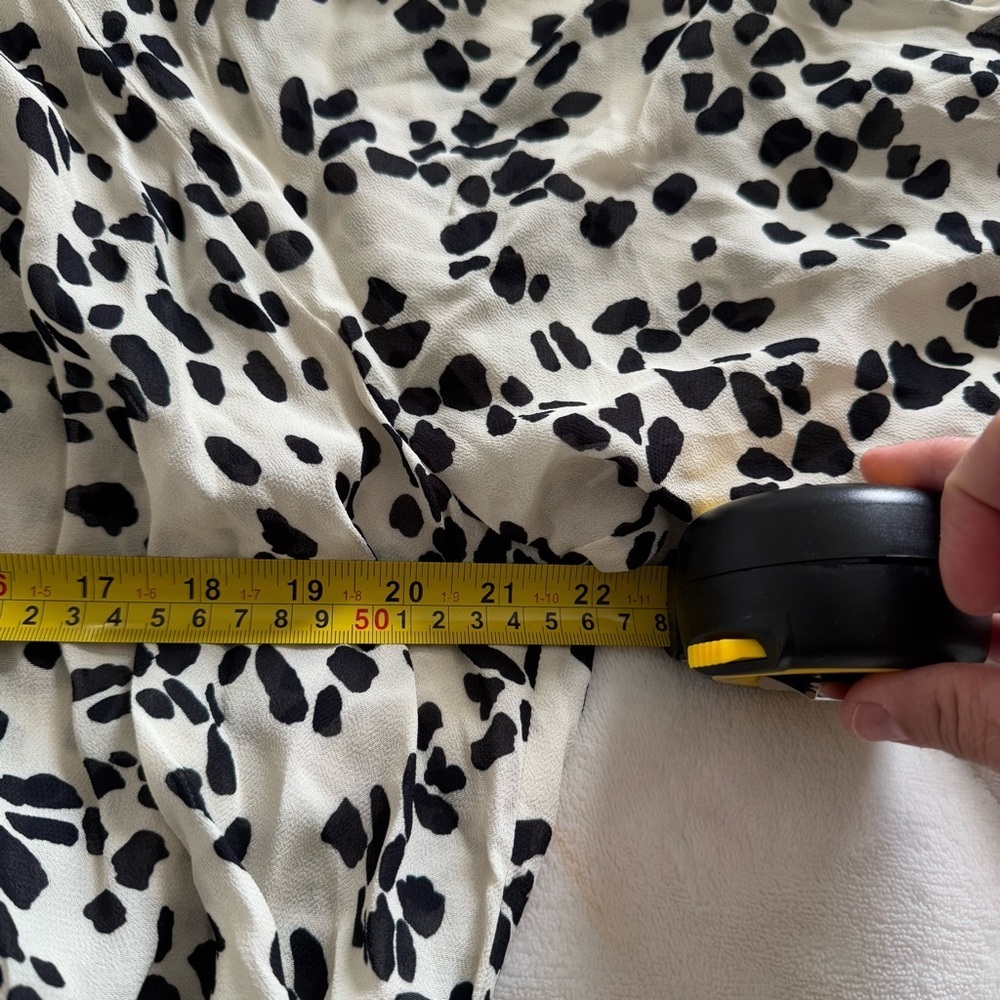 Sheer Leopard Print Blouse - 100% Viscose, Size P, Button-Up, Long Sleeve - Picture 11 of 14